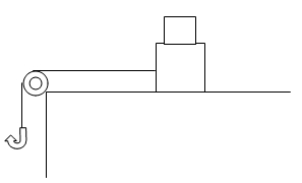 <strong>A box (m = 20 kg)is sitting on a horizontal surface.It is connected to a massless hook by a light string passing over a massless pulley wheel.The coefficients of friction between the box and the surface are 0.50 (static)and 0.30 (kinetic).On top of m is a second box M of mass 20 kg.The coefficients of friction between the boxes m and M are 0.80 (static)and 0.60 (kinetic).How much weight needs to be added to the hook until the box just begins to move. </strong> A)10 kg B)98 kg C)20 kg D)16 kg E)200 kg