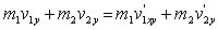 <strong>Two masses,m<sub>1</sub> and m<sub>2</sub>,are moving with velocities and when they collide.After the collision,the final velocities are and .Which of the following expressions is true? (The subscripts x and y represent the components along x and y respectively.)</strong> A) B) C) D) E)(A)and (B)