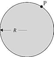 <strong>A homogeneous solid cylinder of mass m,length L,and radius R rotates about an axis through point P,which is parallel to the cylinder axis.If the moment of inertia about the cylinder axis is mR<sup>2</sup>,the moment of inertia about the axis through P is </strong> A)0.4mR<sup>2 </sup> B) mR<sup>2 </sup> C)2/3 mR<sup>2 </sup> D)mR<sup>2 </sup> E)1.5mR<sup>2 </sup>