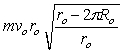 <strong>Use the figure to the right to answer the next problem. A ball of mass of mass m is tied with a light string to a vertical post of radius R<sub>p</sub> and slides on a frictionless horizontal surface. As the ball travels around the post, the string wraps around the post, shortening the length. At t = 0 s, its speed is v<sub>o</sub> and radius is r<sub>o</sub>. What is the angular momentum of the ball after the string has wrapped once around the post?</strong> A) B) C) D) E)cannot be determined