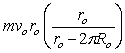 <strong>Use the figure to the right to answer the next problem. A ball of mass of mass m is tied with a light string to a vertical post of radius R<sub>p</sub> and slides on a frictionless horizontal surface. As the ball travels around the post, the string wraps around the post, shortening the length. At t = 0 s, its speed is v<sub>o</sub> and radius is r<sub>o</sub>. What is the angular momentum of the ball after the string has wrapped once around the post?</strong> A) B) C) D) E)cannot be determined