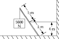 If the weight of the uniform boom shown in the figure is 2.00 kN,the tension in the horizontal guy wire supporting the boom and the 5.60-kN weight is