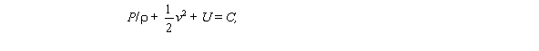 When Bernoulli's equation is written in the form the constant C represents the
