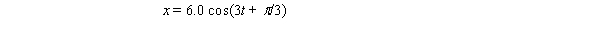 <strong>A body oscillates with simple harmonic motion according to the equation where the units are SI.The speed of the body when it has a displacement of 3 m is</strong> A) m/s B)6 \pi m/s C)9 \pi m/s D) m/s E)18 \pi m/s