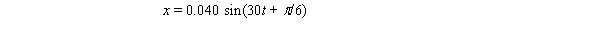 <strong>A body of mass 5.0 kg moves in simple harmonic motion according to the equation where the units are SI.The maximum speed of this body is approximately</strong> A)0.013 m/s B)0.40 m/s C)0.60 m/s D)1.2 m/s E)30 m/s