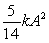 <strong>Use the figure to answer the next problem. A spring of negligible mass and spring constant k is attached to the wall on one end,and the other end is attached to the center of mass axis of a solid sphere of mass m and radius r.The spring is stretched a distance A from equilibrium and let go.The sphere rolls freely on a smooth surface. What is the rotational kinetic energy when the sphere is at the equilibrium position?</strong> A) B) C) D) E)undetermined