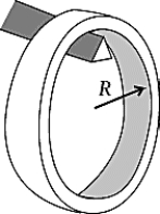 What is the length L of a simple pendulum with the same period as a physical pendulum consisting of a hoop suspended at its rim?