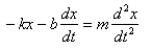 The differential equation for a damped oscillator is If the damping is not too large,the time constant for the motion of this oscillator is determined by the