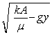 <strong>Use the following scenario to answer the next question. A rope of length L and linear mass density <font face=symbol> is tied to the ceiling on one end. The other end is tied to a spring with spring constant k,and the spring is then attached to the floor,extending it by A. The speed of a wave pulse at height h from the spring is</strong> A) B) C) D) E)