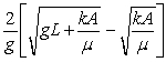 <strong>Use the following scenario to answer the next question. A rope of length L and linear mass density <font face=symbol> is tied to the ceiling on one end. The other end is tied to a spring with spring constant k,and the spring is then attached to the floor,extending it by A. The time it takes for a wave pulse to travel from the bottom of the rope to the ceiling is</strong> A) B) C) D) E)