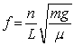 <strong>A string of linear density \mu and length L is under a constant tension T = mg.One end of the string is attached to a tunable harmonic oscillator.A resonant standing wave is observed </strong> A)at any frequency. B)when the frequency where n = 1,2,3,... C)when the frequency where n = 1,2,3,... D)when the frequency where n = 1,2,3,...and v<sub>s</sub> is the speed of sound. E)unable to tell