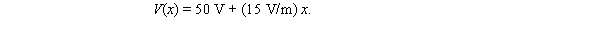 The electric potential in a region of space is given by The electric field in this region is