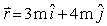A particle with charge q = 5 \mu C is moving with velocity .At t = 0,it is located at the origin.The magnetic field at at t = 0 is