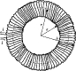 Use the following figure to answer the next problem: -The tightly wound toroid shown consists of 100 turns of wire,each carrying a current I = 3 A.If a = 12 cm and b = 15 cm,the magnetic field at r = 18 cm,due to the current in this toroid,is (µ<sub>0</sub> = 4 \pi \times 10<sup>-7</sup> N/A<sup>2</sup>)