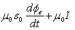 <strong>Maxwell generalized Ampère's law to read from which the displacement current is defined as</strong> A) B) C) D) E)