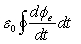 <strong>Maxwell generalized Ampère's law to read from which the displacement current is defined as</strong> A) B) C) D) E)