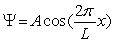 The wave function for a particle between x = -4 cm and 4 cm is given by where L = 8 cm.Outside this range,the wave function is equal to zero.The value of A is