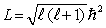 <strong>The orbital angular momentum L is related to the orbital quantum number by</strong> A) B) C) D) E)