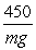 <strong>A projectile of mass m is propelled from ground level with kinetic energy of 450 J. At the exact top of its trajectory, its kinetic energy is 250 J. To what height above the starting point does the projectile rise?</strong> A) m B) m C) m D) m E) m