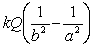 <strong>The electric field in a region is given by where Q is the charge. What is the potential between r = a to r = b?</strong> A) B) C) D) E) none of the above