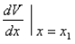 <strong>The electric potential is known to be a function of x only; i.e., v = V(x). The electric field at a position x<sub>1</sub> is given by</strong> A) V(x<sub>1</sub>) B) C) D) E)