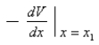 <strong>The electric potential is known to be a function of x only; i.e., v = V(x). The electric field at a position x<sub>1</sub> is given by</strong> A) V(x<sub>1</sub>) B) C) D) E)