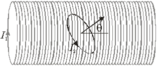 <strong>Use the following to answer the next question: -A coil of radius R = 5 cm lies inside a long solenoid which carries a current I<sub>1</sub> = 10 A and has 800 turns/m. The coil carries a current I<sub>2</sub> = 4 A and the normal of the plane of the coil is at an angle \theta = 30 \degree with the axis of the solenoid. The magnitude of the torque on the coil is</strong> A) 1.56 * 10<sup>-4</sup> N . m B) 2.74 * 10<sup>-4</sup> N . m C) 5.03 * 10<sup>-</sup><sup>5</sup> N . m D) 3.16 * 10<sup>-4</sup> N . m E) none of the above