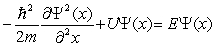<strong>The time-independent Schrödinger equation is</strong> A) B) C) D) E)