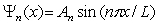 <strong>The solution for the time-independent Schrödinger equation with the following potential function and boundary conditions U(x) = 0, -L/2 \le x \le L/2 U(x) = \infty , x < -L/2 or x > L/2 Is</strong> A) , where and n = 1, 2, 3, .. B) , where and n = 1, 2, 3, .. C) , where and n = 1, 2, 3, .. D) , where and n = 1, 2, 3, .. E) There is no solution for the given potential function and boundary conditions.