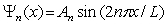 <strong>The solution for the time-independent Schrödinger equation with the following potential function and boundary conditions U(x) = 0, -L/2 \le x \le L/2 U(x) = \infty , x < -L/2 or x > L/2 Is</strong> A) , where and n = 1, 2, 3, .. B) , where and n = 1, 2, 3, .. C) , where and n = 1, 2, 3, .. D) , where and n = 1, 2, 3, .. E) There is no solution for the given potential function and boundary conditions.