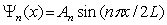 <strong>The solution for the time-independent Schrödinger equation with the following potential function and boundary conditions U(x) = 0, -L/2 \le x \le L/2 U(x) = \infty , x < -L/2 or x > L/2 Is</strong> A) , where and n = 1, 2, 3, .. B) , where and n = 1, 2, 3, .. C) , where and n = 1, 2, 3, .. D) , where and n = 1, 2, 3, .. E) There is no solution for the given potential function and boundary conditions.