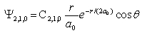 <strong>An electron has a wave function given by The probability of finding the electron when \theta = 90 \degree and \Delta\theta = \pm 0.5 \degree 10, and from r = a<sub>0</sub> to 1.06a<sub>0</sub> is approximately</strong> A) zero B) 2.12% C) 4.75% D) 5.8% E) 6.34%