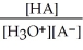 <strong>Find the correct equilibrium constant that shows the ionization constant of a weak acid HA.</strong> A)K<sub>a</sub> = B)K<sub>a</sub> = C)K<sub>a</sub> = D)K<sub>a</sub> = E)K<sub>a</sub> =