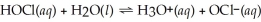 What is the hydronium ion concentration of a 0.150 mol L<sup>-1</sup> hypochlorous acid solution with K<sub>a</sub> = 3.5 × 10<sup>-8</sup>?<sup> </sup>The equation for the dissociation of hypochlorous acid is below: