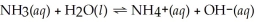 What is the pH of a 0.100 mol L<sup>-1</sup> NH<sub>3</sub> solution that has K<sub>b</sub> = 1.8 × 10<sup>-5</sup>? The equation for the dissociation of NH<sub>3</sub> is below: