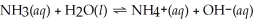 Determine the ammonia concentration of an aqueous solution that has a pH of 11.00. The equation for the dissociation of NH<sub>3</sub> (K<sub>b </sub>= 1.8 × 10<sup>-5</sup>)is below: