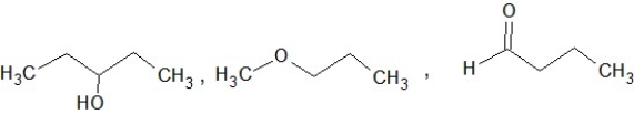 <strong>Which of the following sets of compounds contain one ether, one alcohol, and one ketone (not necessarily in this order)?</strong> A) B) C) D) E)