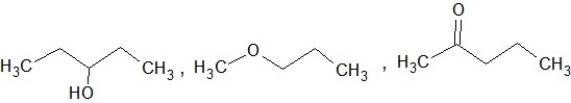 <strong>Which of the following sets of compounds contain one ether, one alcohol, and one ketone (not necessarily in this order)?</strong> A) B) C) D) E)