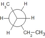 <strong>Which of the following Newman projections shows a staggered conformer of 2-methyl-butane?</strong> A) B) C) D) E)