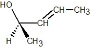 <strong>Which of the following structures is R-but-3-en-2-ol?</strong> A) B) C) D) E)