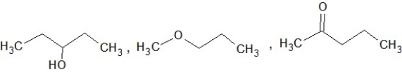 <strong>Which of the following sets of compounds contain one ether,one alcohol,and one ketone (not necessarily in this order)?</strong> A) B) C) D) E)