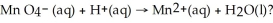What is the oxidation number change for the manganese atom in the following unbalanced reduction half reaction?