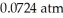 Based on the figure above,the boiling point of ethyl alcohol under an external pressure of is ________ °C.