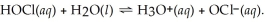 What is the hydronium ion concentration of a 0.150 M hypochlorous acid solution with The equation for the dissociation of hypochlorous acid is: