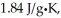 The enthalpy change for converting 1.00 mol of ice at -50.0°C to water at 70.0°C is The specific heats of ice,water,and steam are And Respectively.For H<sub>2</sub>O,∆H<sub>fus </sub>= 6.01 kJ/mol,and ∆H<sub>vap </sub>= 40.67 kJ/mol.
