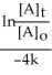 <strong>Derive an expression for a 1/4-life for a first-order reaction.</strong> A) B) C) D) E)