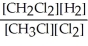 <strong>Express the equilibrium constant for the following reaction. 2 CH<sub>3</sub>Cl(g)+ Cl<sub>2</sub>(g)⇌ 2 CH<sub>2</sub>Cl<sub>2</sub>(g)+ H<sub>2</sub>(g)</strong> A)K = B)K = C)K = D)K = E)K =