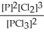 <strong>Express the equilibrium constant for the following reaction. 2 P(g)+ 3 Cl<sub>2</sub>(g)⇌ 2 PCl<sub>3</sub>(g)</strong> A)K = B)K = C)K = D)K = E)K =