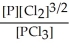 <strong>Express the equilibrium constant for the following reaction. 2 P(g)+ 3 Cl<sub>2</sub>(g)⇌ 2 PCl<sub>3</sub>(g)</strong> A)K = B)K = C)K = D)K = E)K =