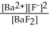 <strong>Give the expression for the solubility product constant for BaF<sub>2</sub>.</strong> A)   B)   C)[Ba<sup>2+</sup>]<sup>2</sup>[F⁻] D)[Ba<sup>2+</sup>][F⁻]<sup>2</sup> E)[Ba<sup>2+</sup>][F⁻] <div style=padding-top: 35px> 